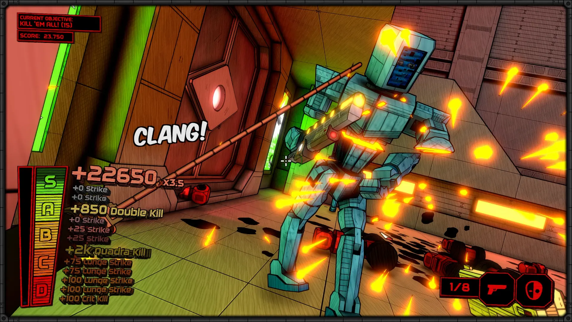 Gameplay screenshot showing the player at the entrance of Complex One.