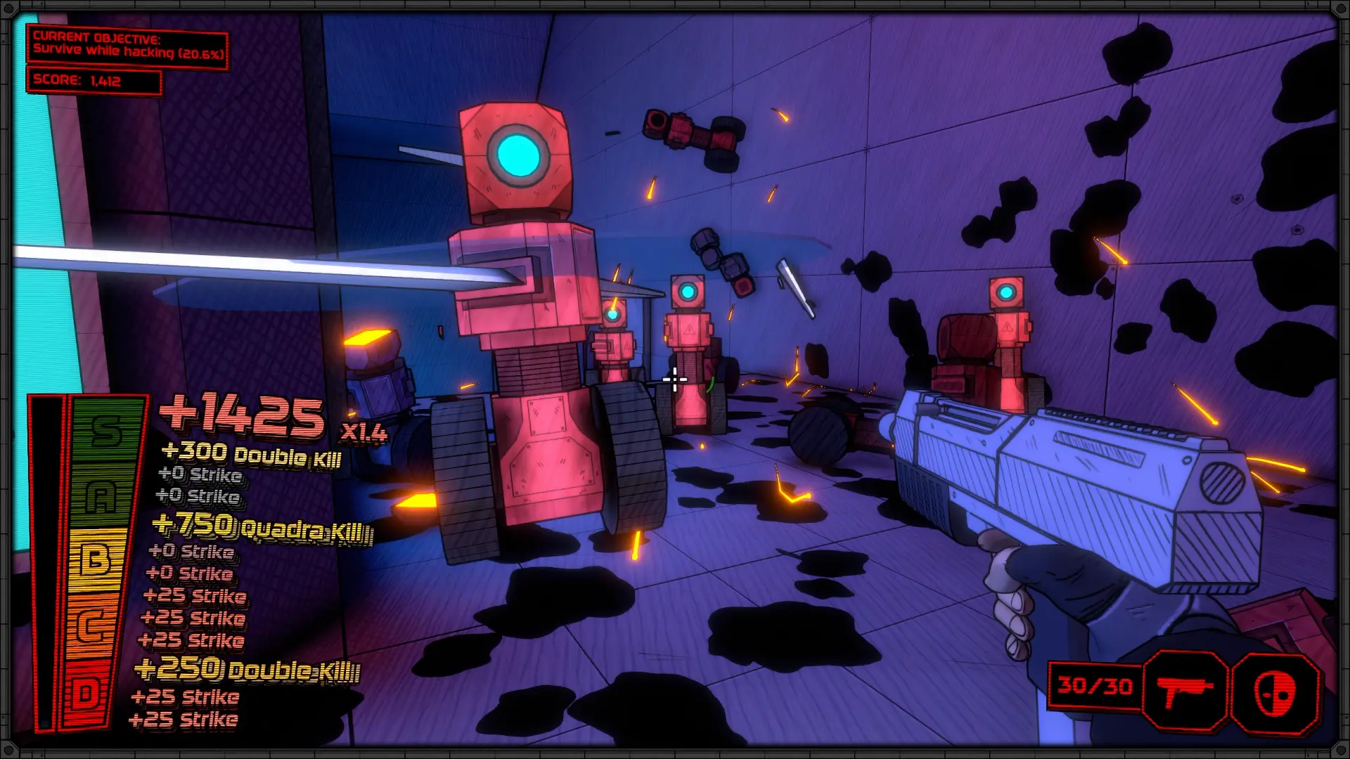 Gameplay screenshot showing the player at the entrance of Complex One.